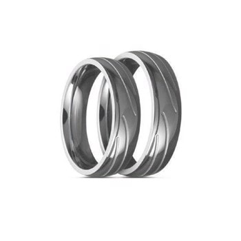 Titanium Vielsesringe, 6 mm bredde, med utraditionelt mønster